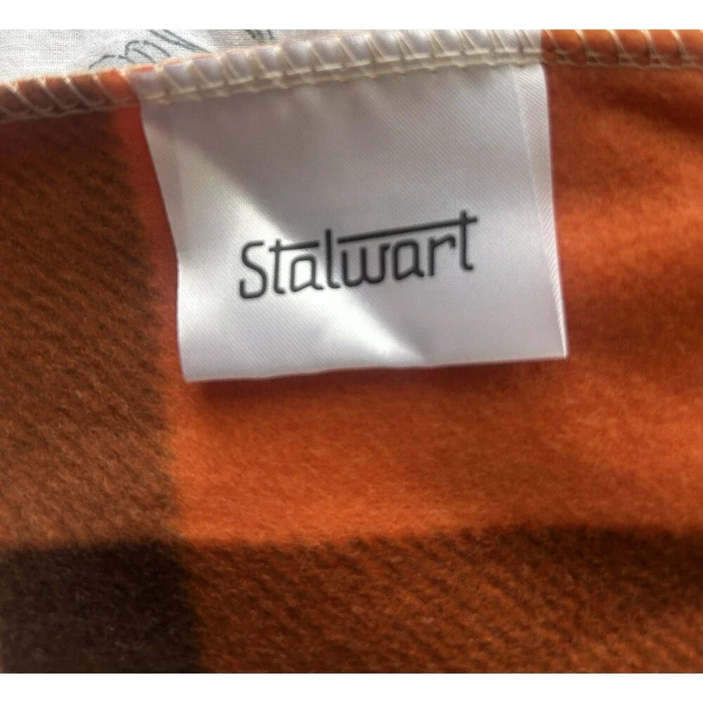 Stalwart 12V Heated Travel Blanket Car Truck Plaid Fall Autumn Colors Case NWOT
